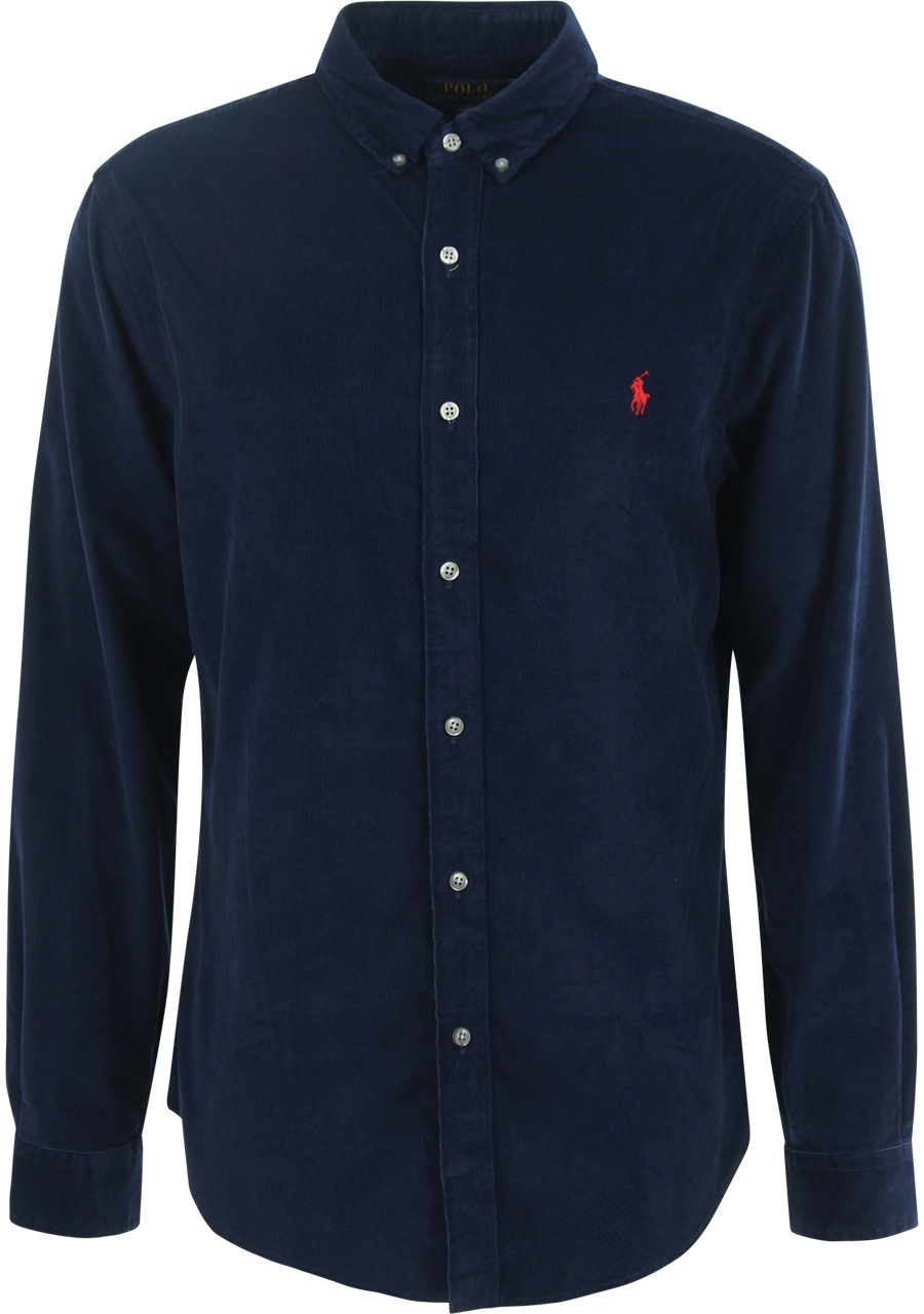 Ralph lauren overhemd online donkerblauw