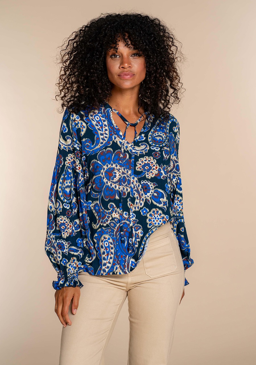 Geisha discount shirt blauw