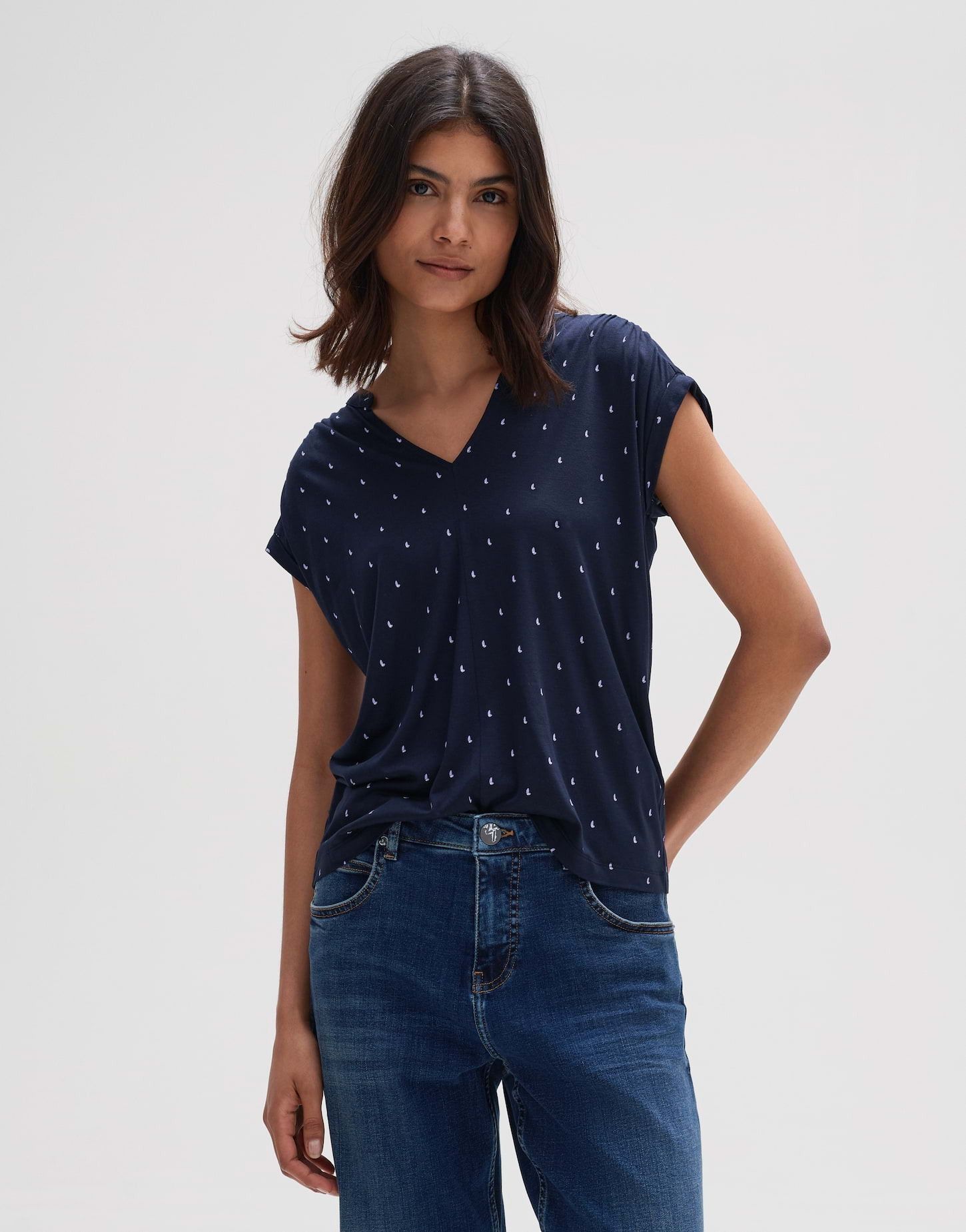 OPUS SHIRT MET KORTE MOUW