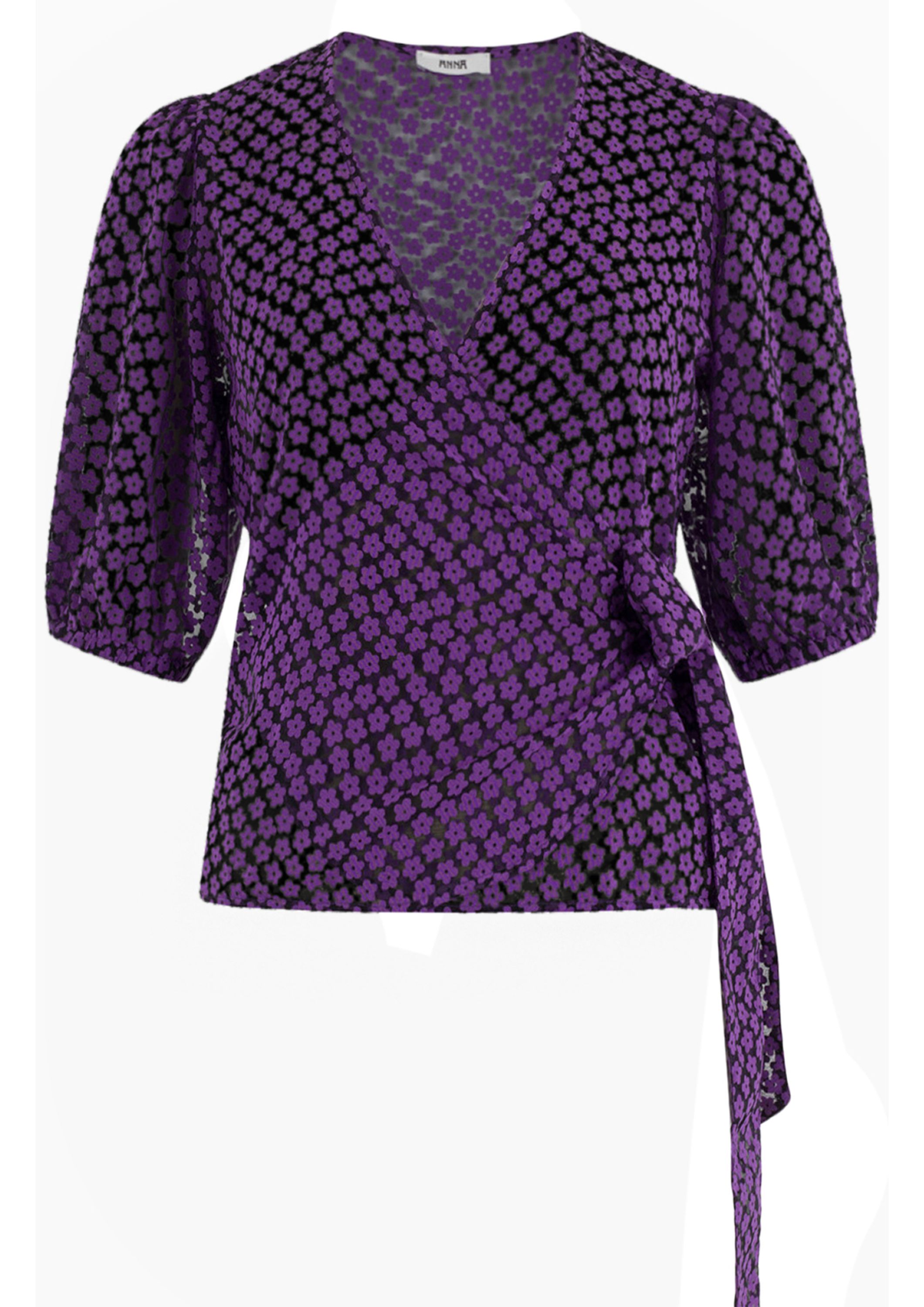 ANNA VAN TOOR BLOUSE KORTE MOUW