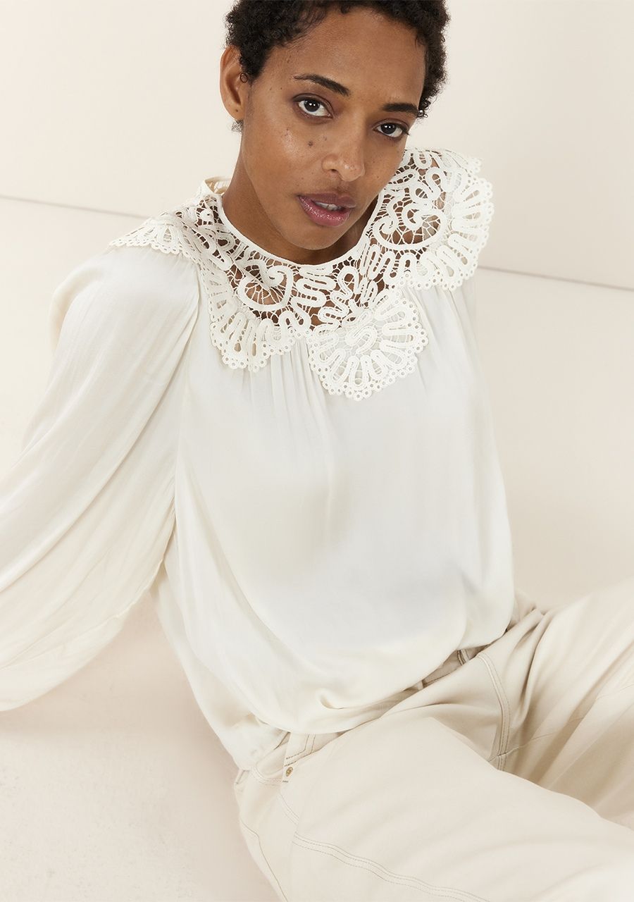 SUMMUM BLOUSE LANGE MOUW