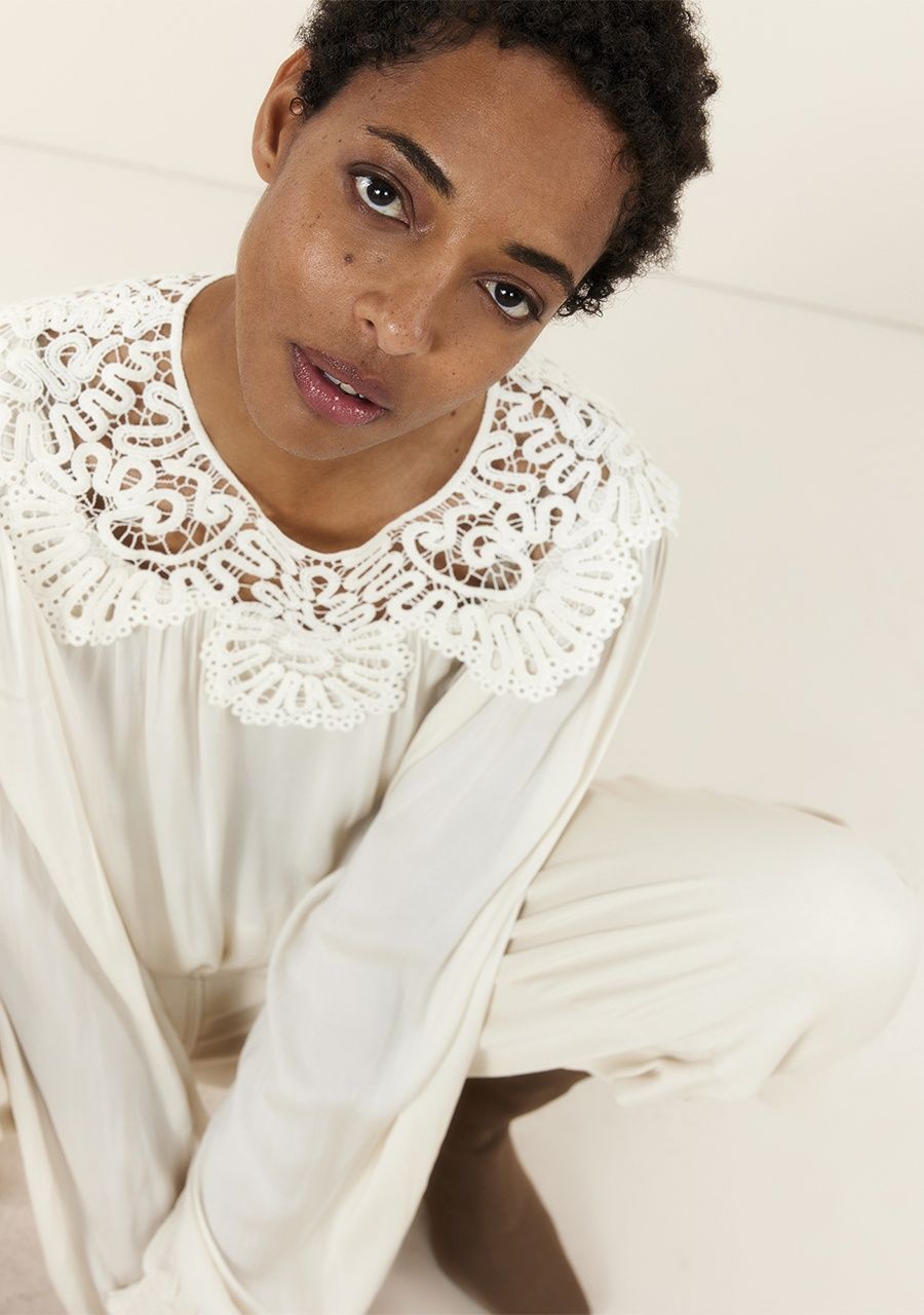 SUMMUM BLOUSE LANGE MOUW