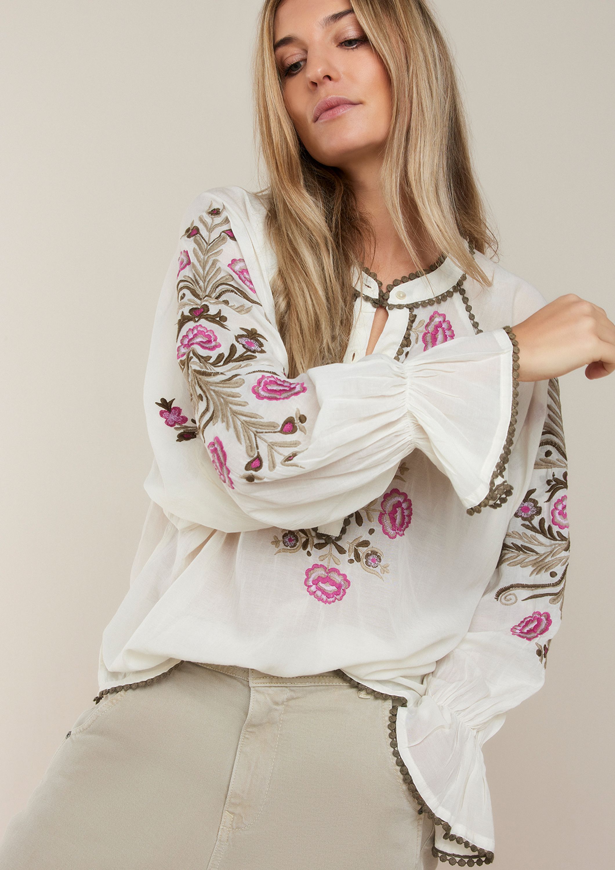 SUMMUM BLOUSE LANGE MOUW