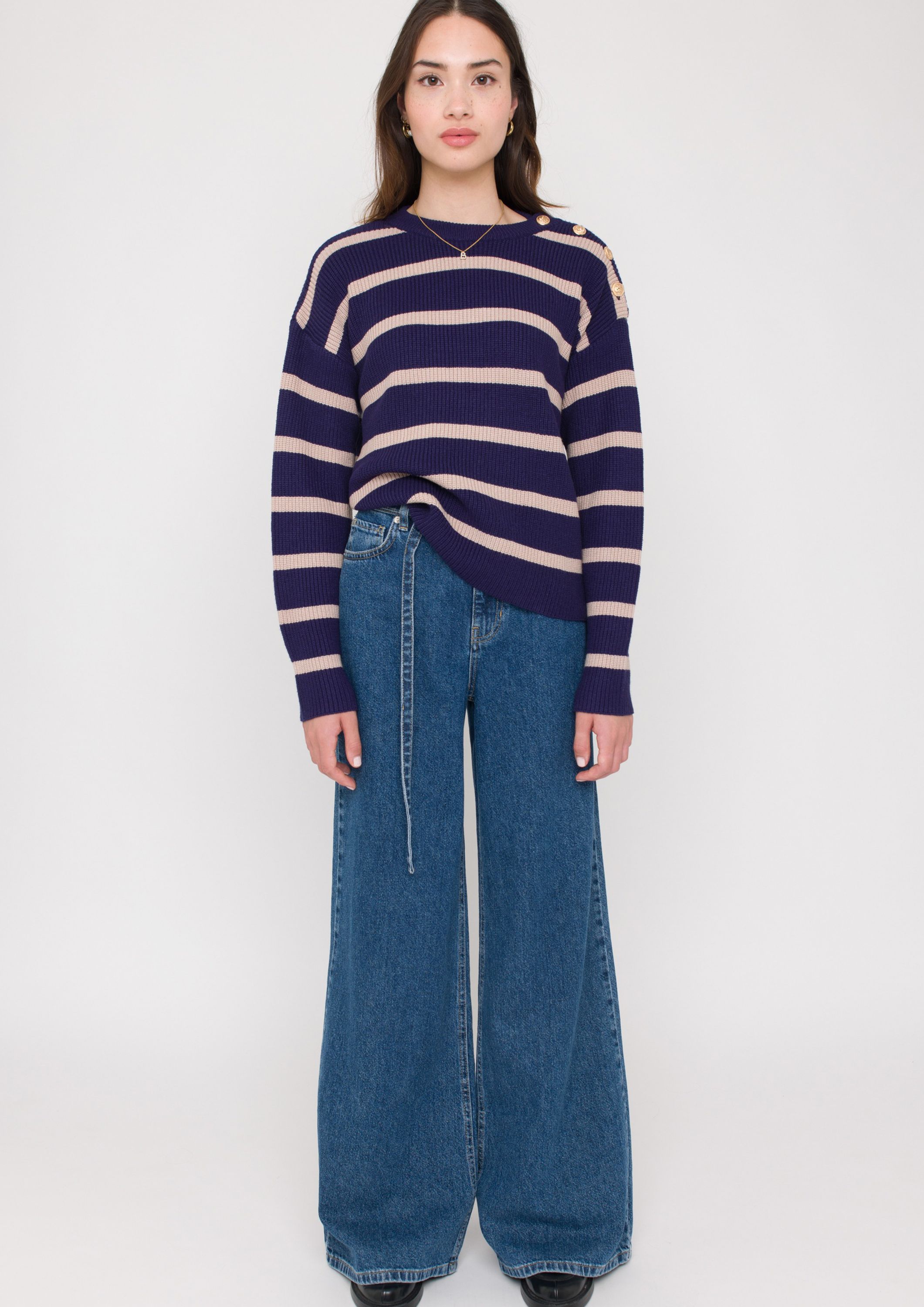ANNA BLUE WIJDE PANTALON