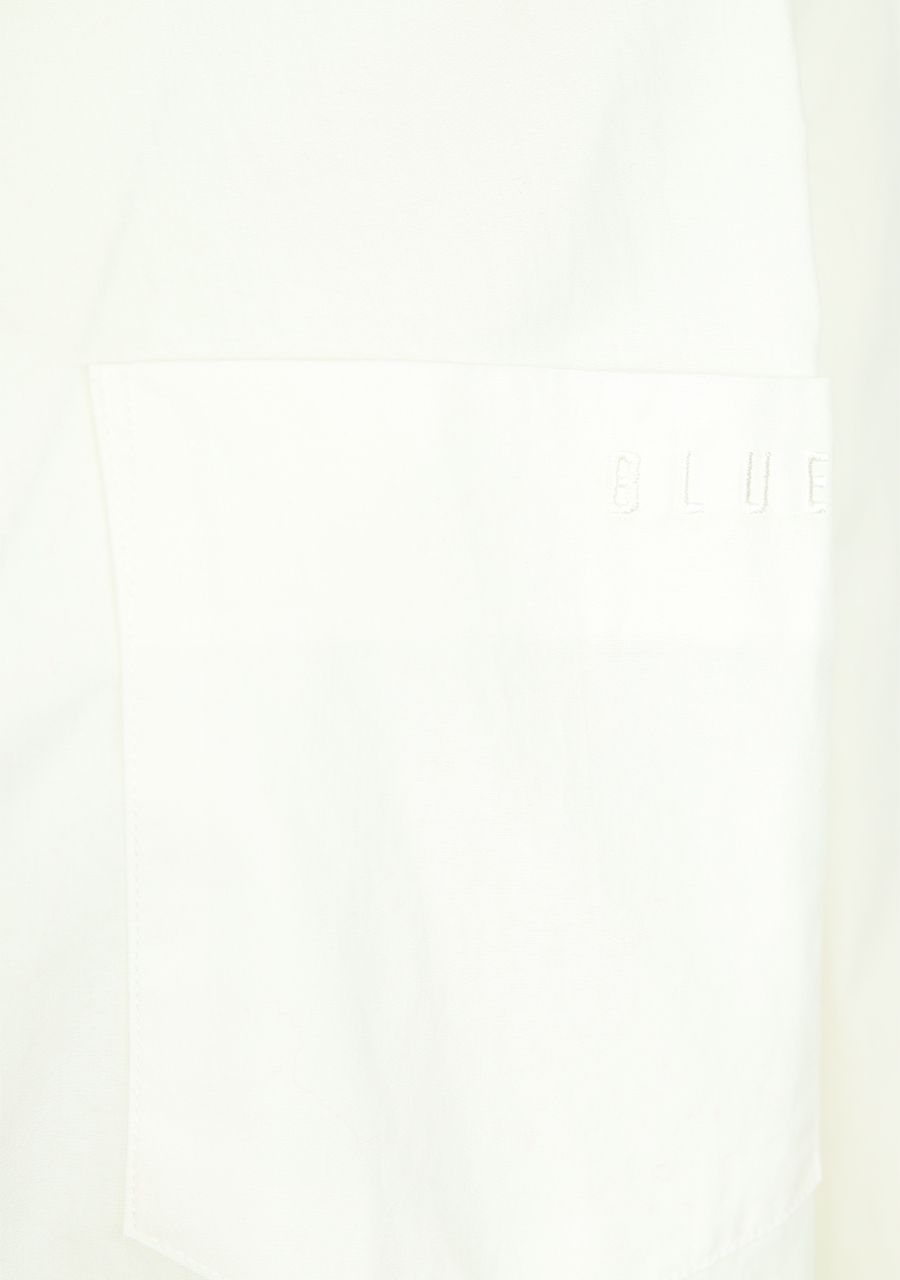 ANNA BLUE BLOUSE LANGE MOUW