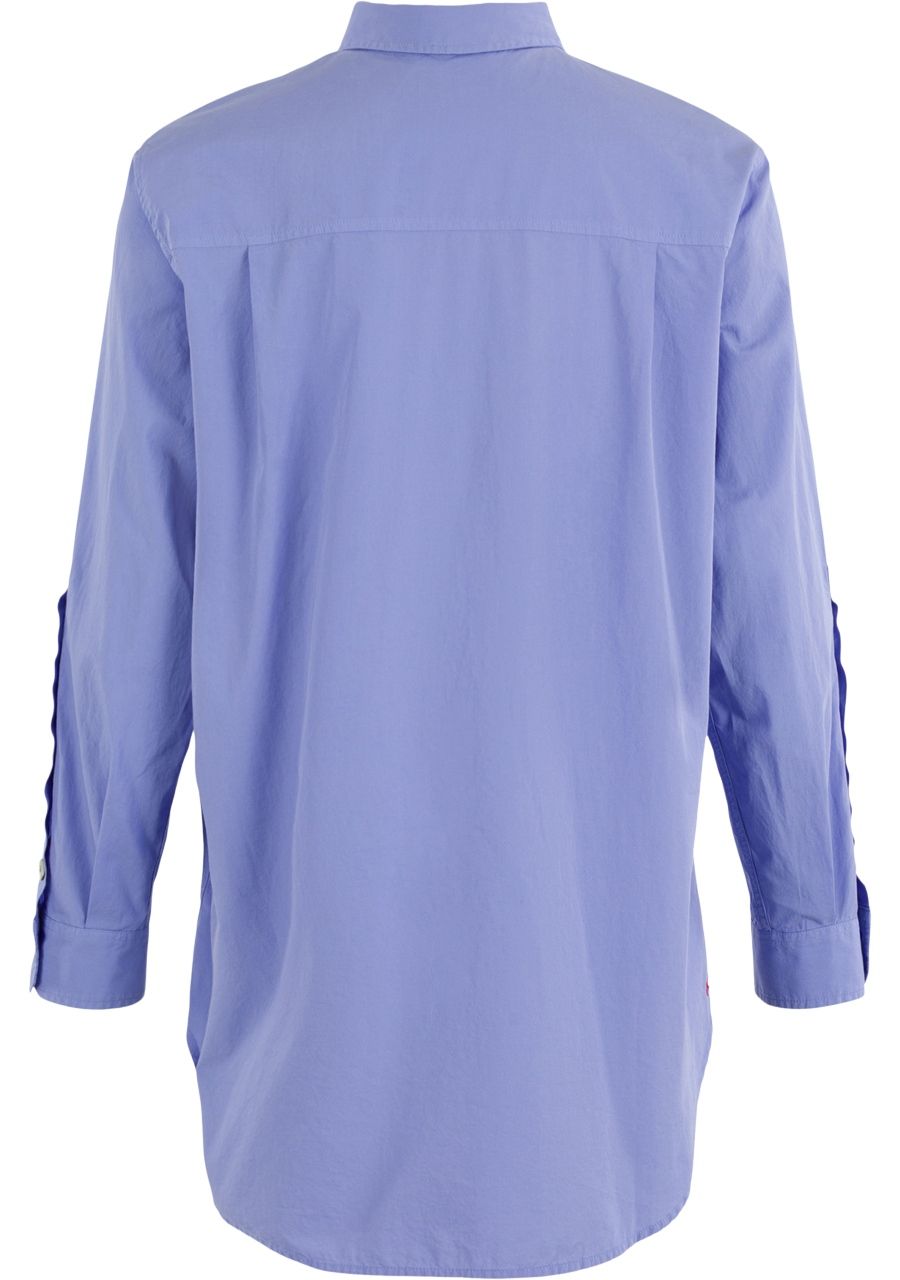 ANNA BLUE BLOUSE LANGE MOUW