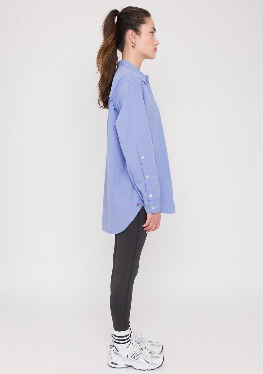 ANNA BLUE BLOUSE LANGE MOUW