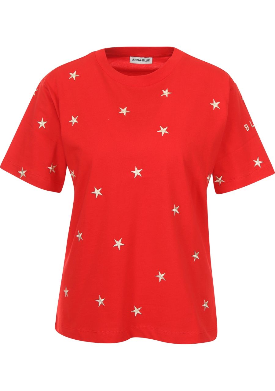 ANNA BLUE SHIRT MET KORTE MOUW