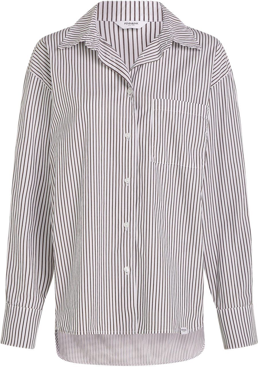 PENN & INK BLOUSE LANGE MOUW