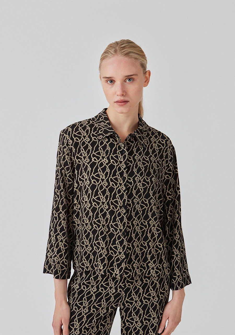 MODSTROM BLOUSE LANGE MOUW