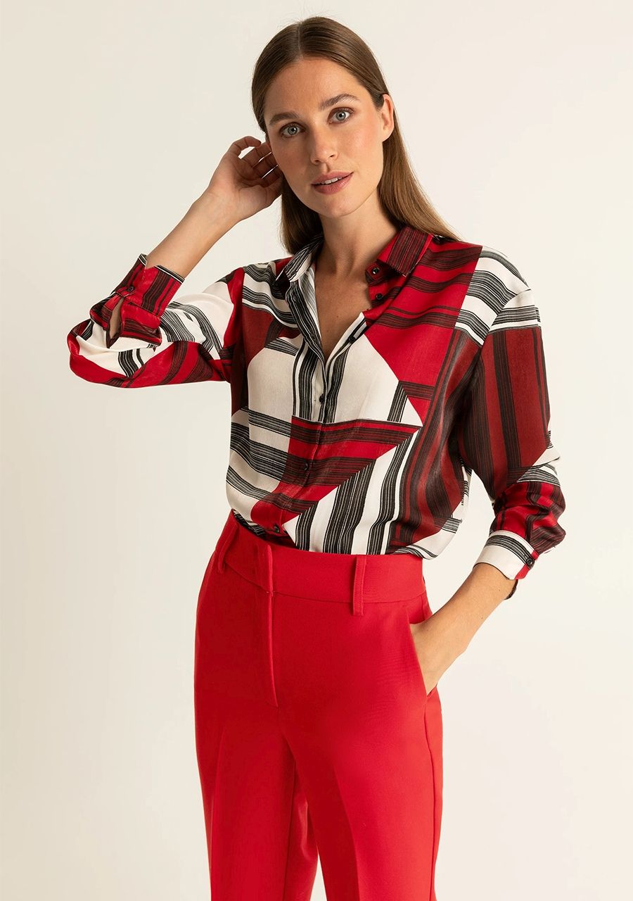 EXPRESSO BLOUSE LANGE MOUW