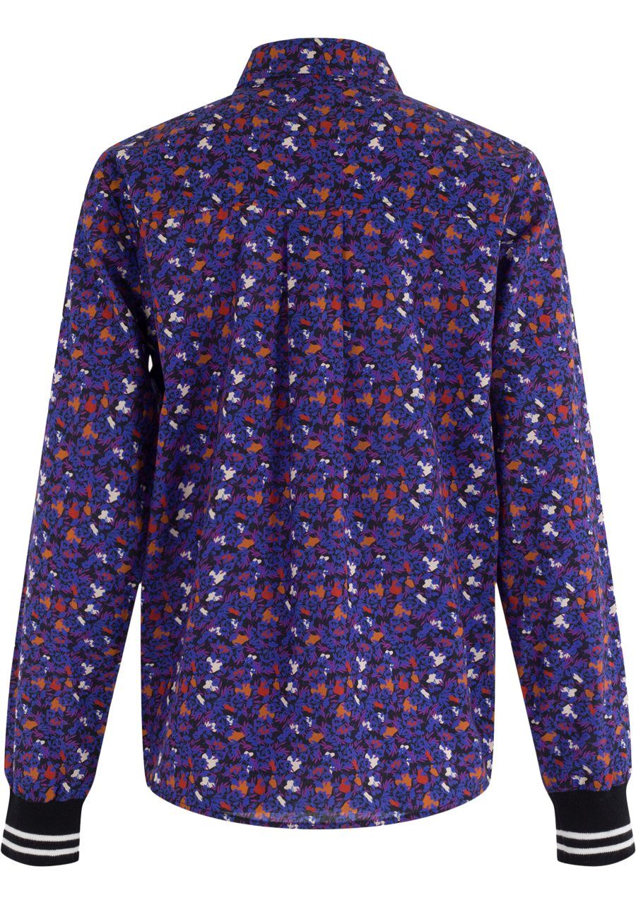 ANNA BLUE BLOUSE LANGE MOUW