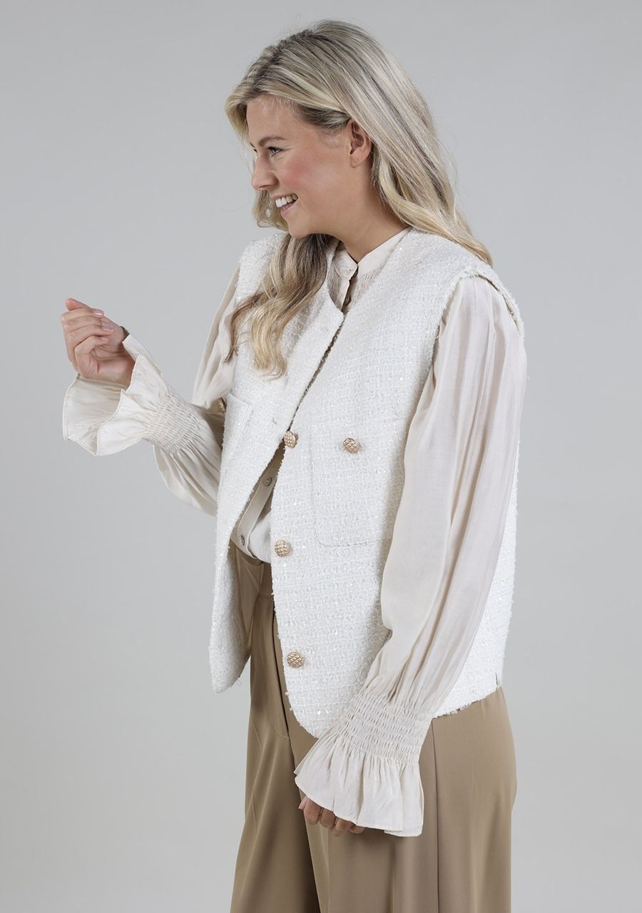 NUKUS BLOUSE LANGE MOUW