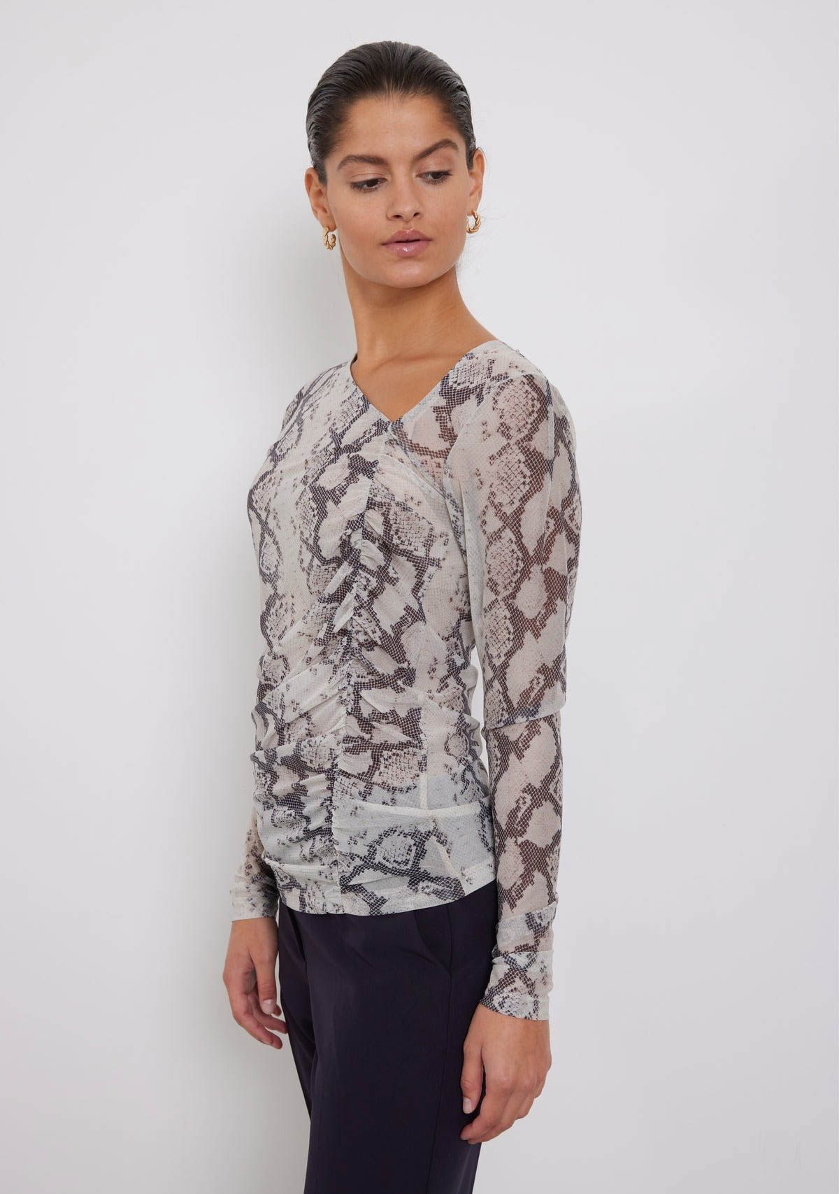 BRUUNS BAZAAR SHIRT LANGE MOUWE