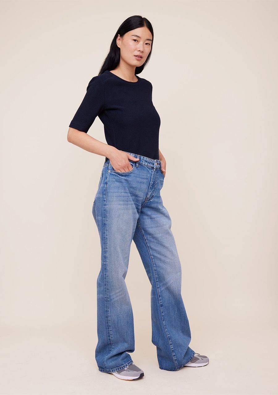 VANILIA SHIRT MET KORTE MOUW