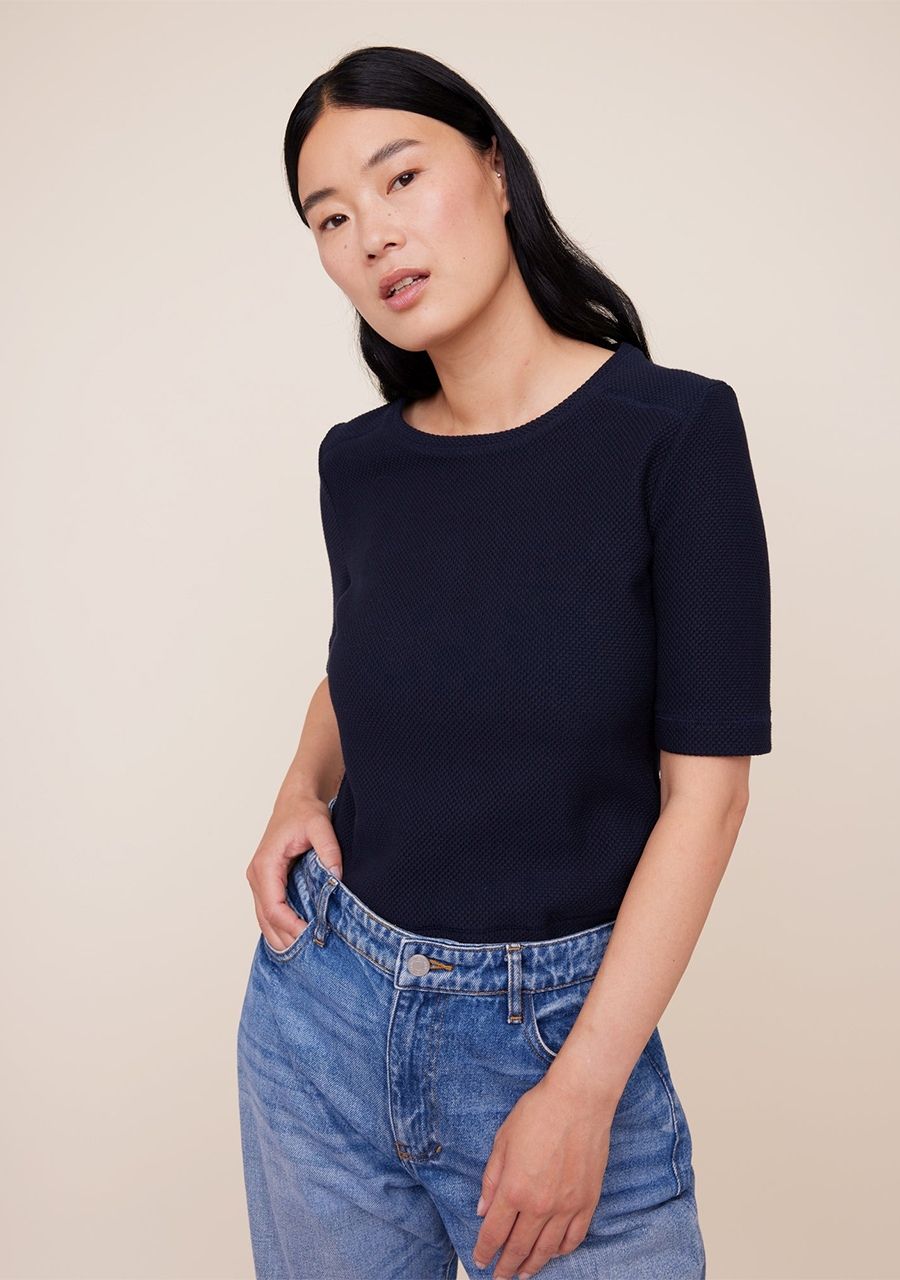 VANILIA SHIRT MET KORTE MOUW