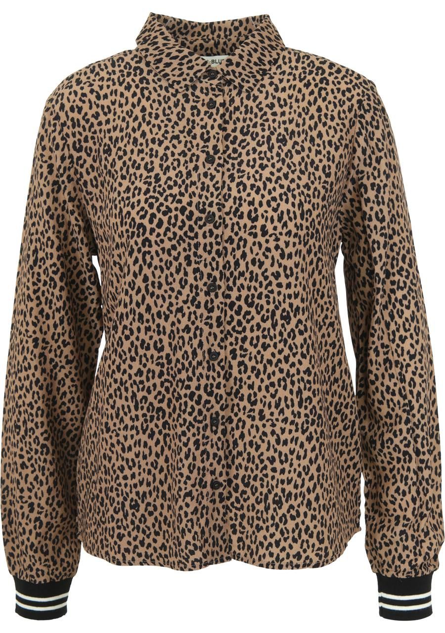 ANNA BLUE BLOUSE LANGE MOUW