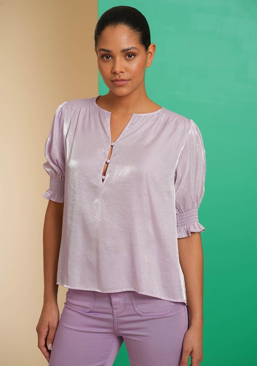 GEISHA SHIRT MET KORTE MOUW