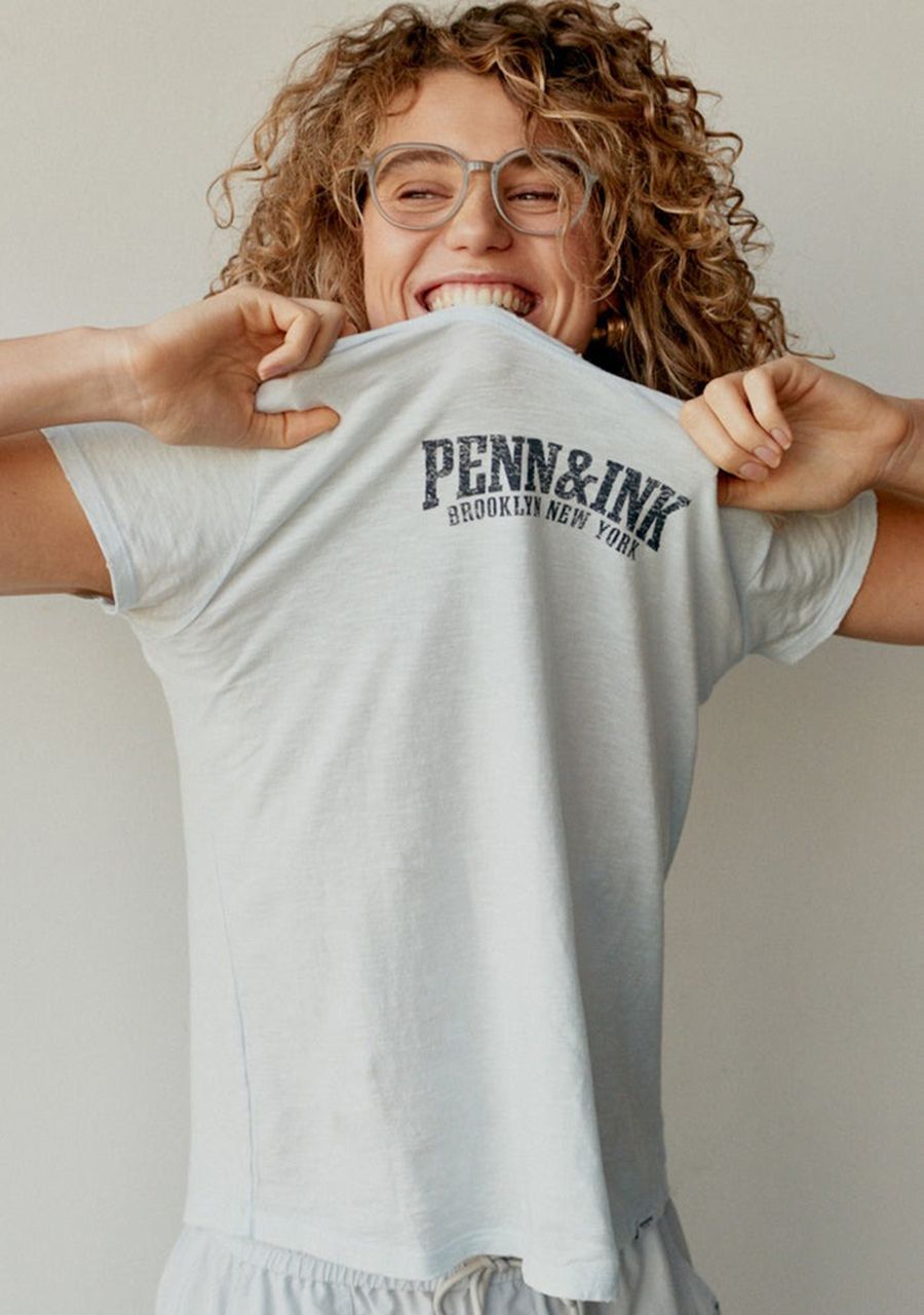 PENN & INK SHIRT MET KORTE MOUW