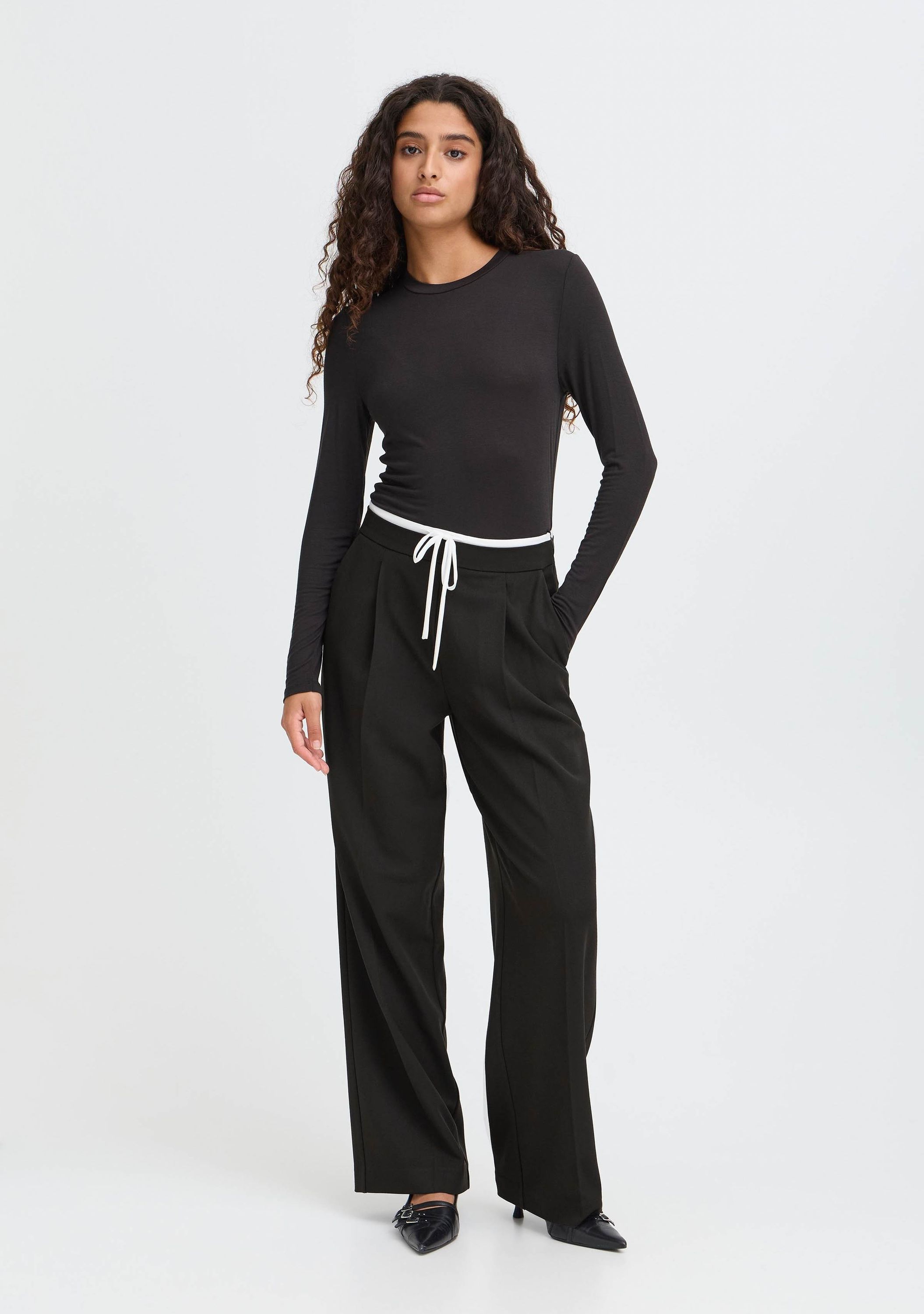 ICHI WIJDE PANTALON