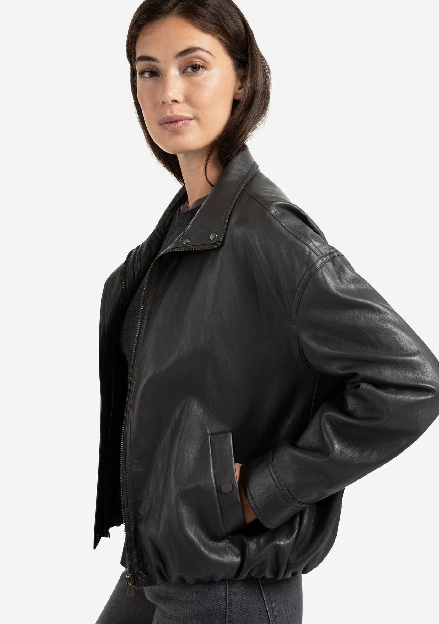 YAYA LEER/SUEDE JACK