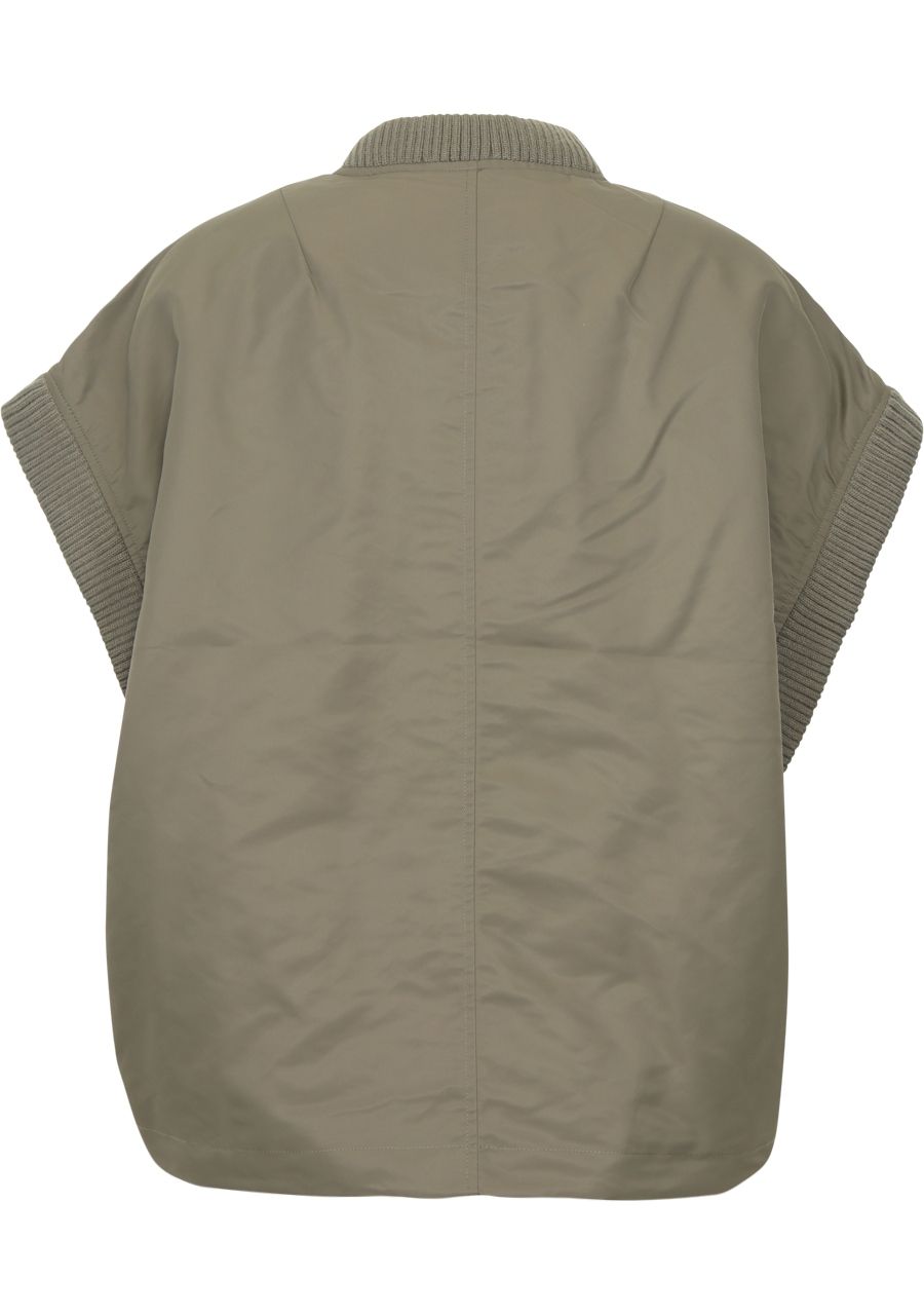 WITH BLACK BODYWARMER