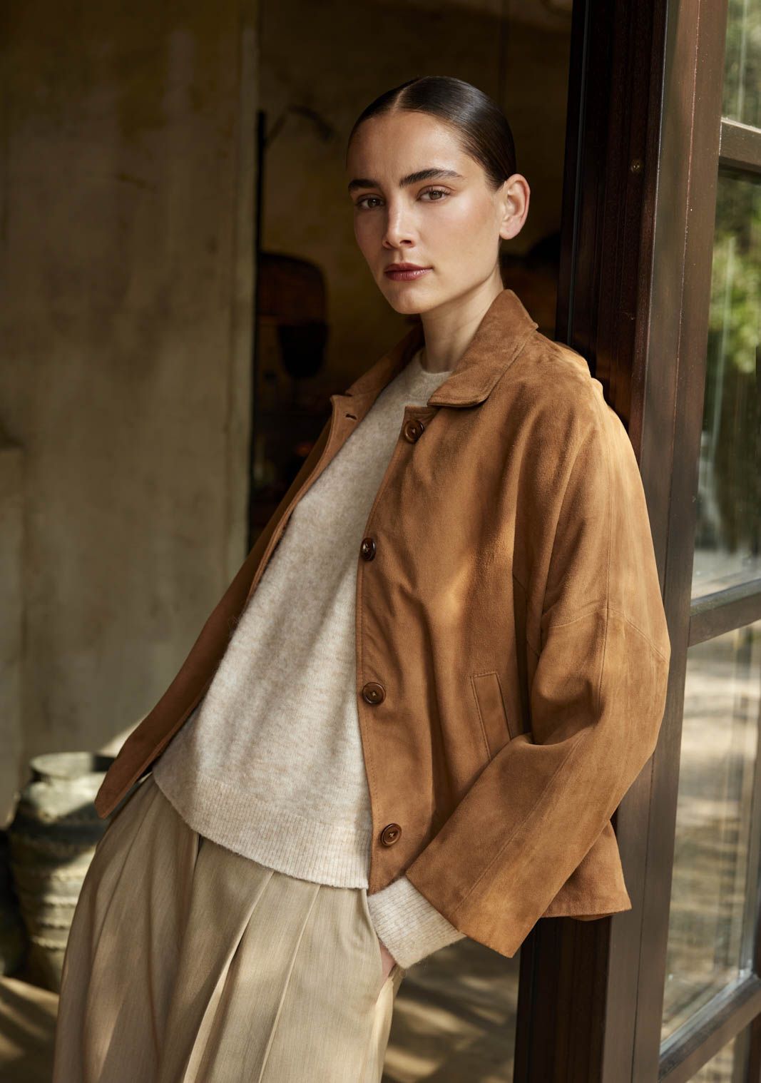 JC SOPHIE LEER/SUEDE JACK