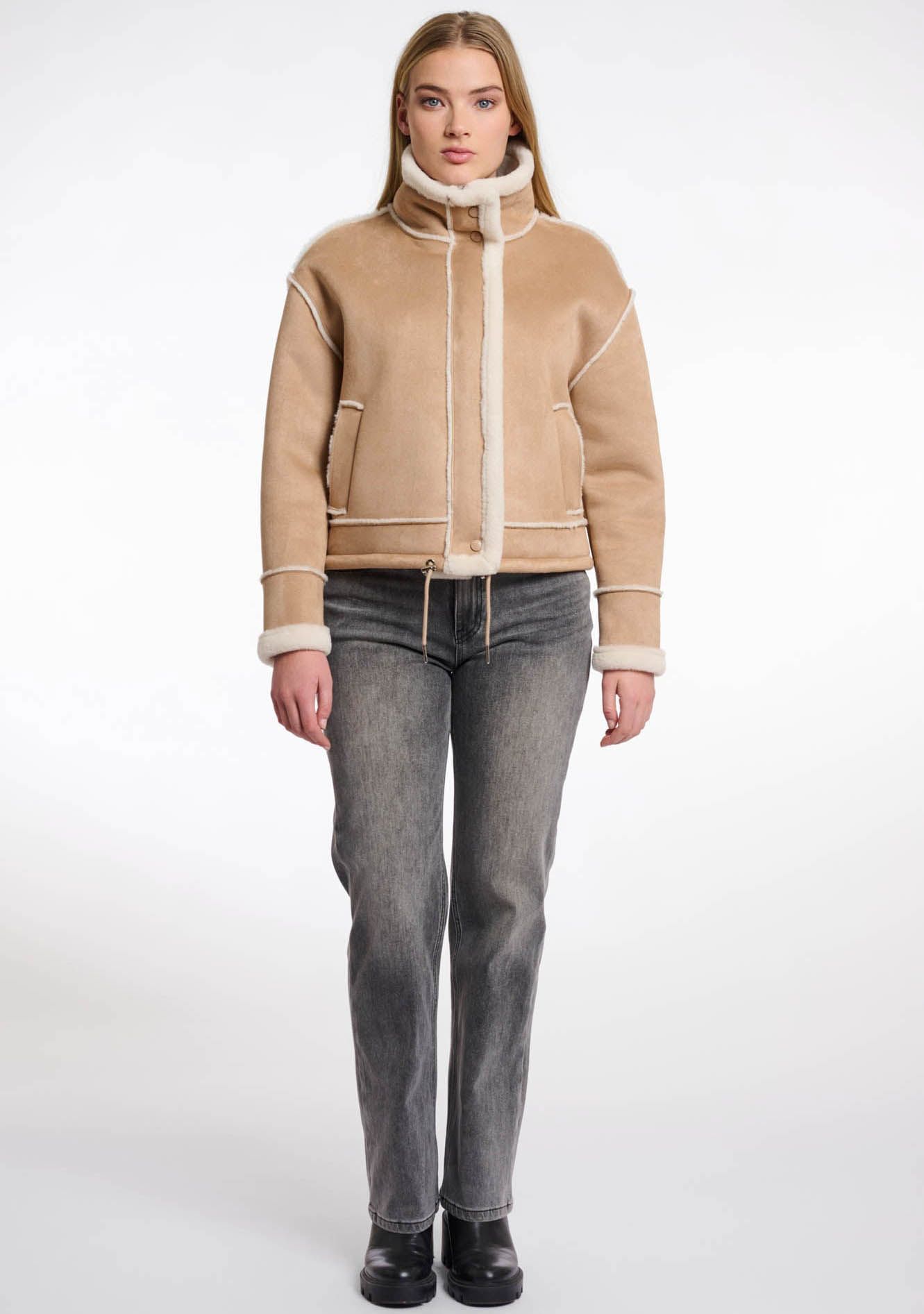 RINO EN PELLE LEER/SUEDE JACK