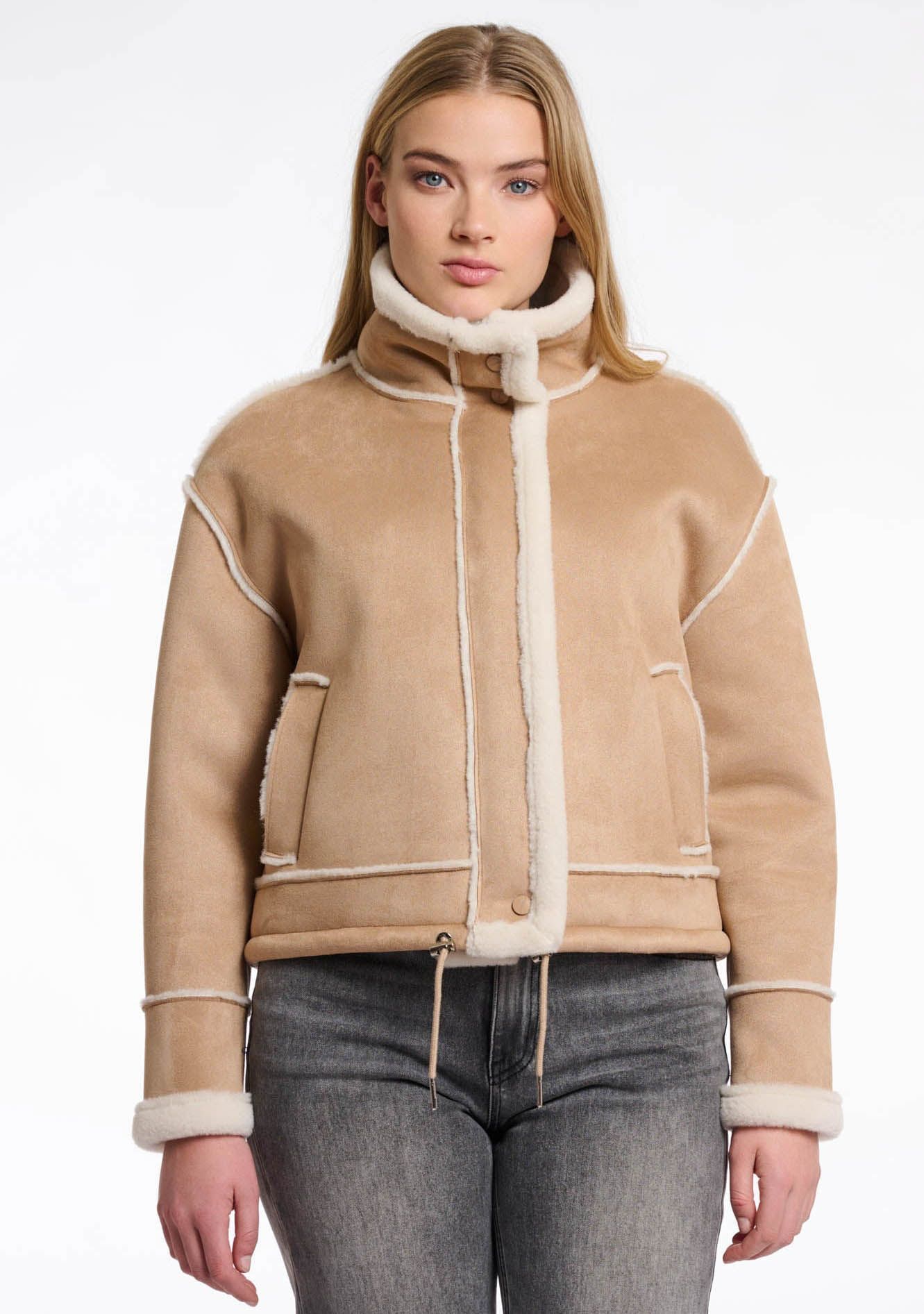RINO EN PELLE LEER/SUEDE JACK
