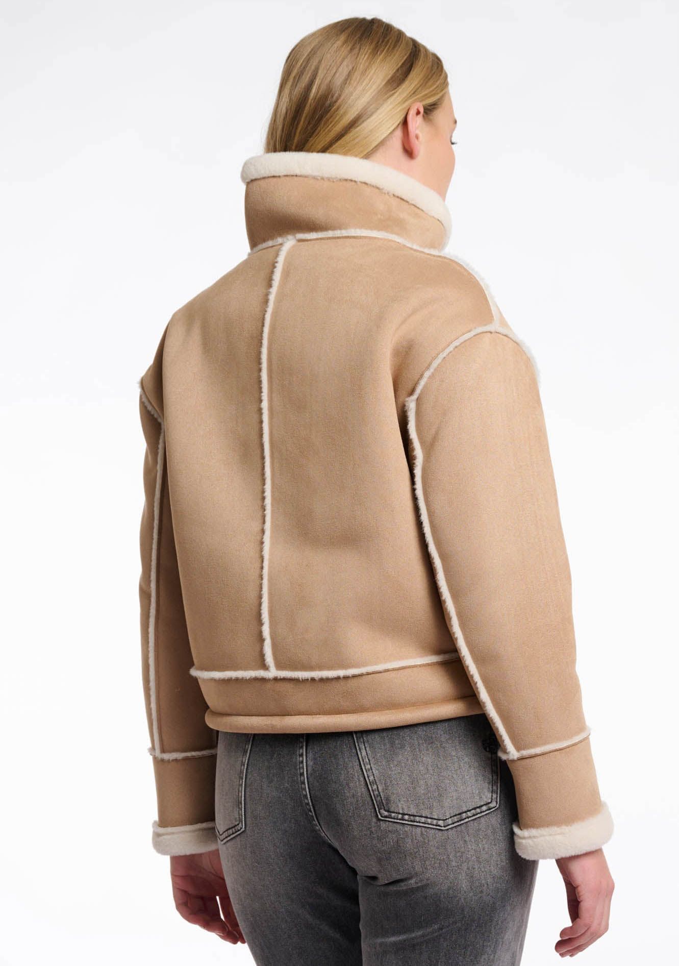 RINO EN PELLE LEER/SUEDE JACK