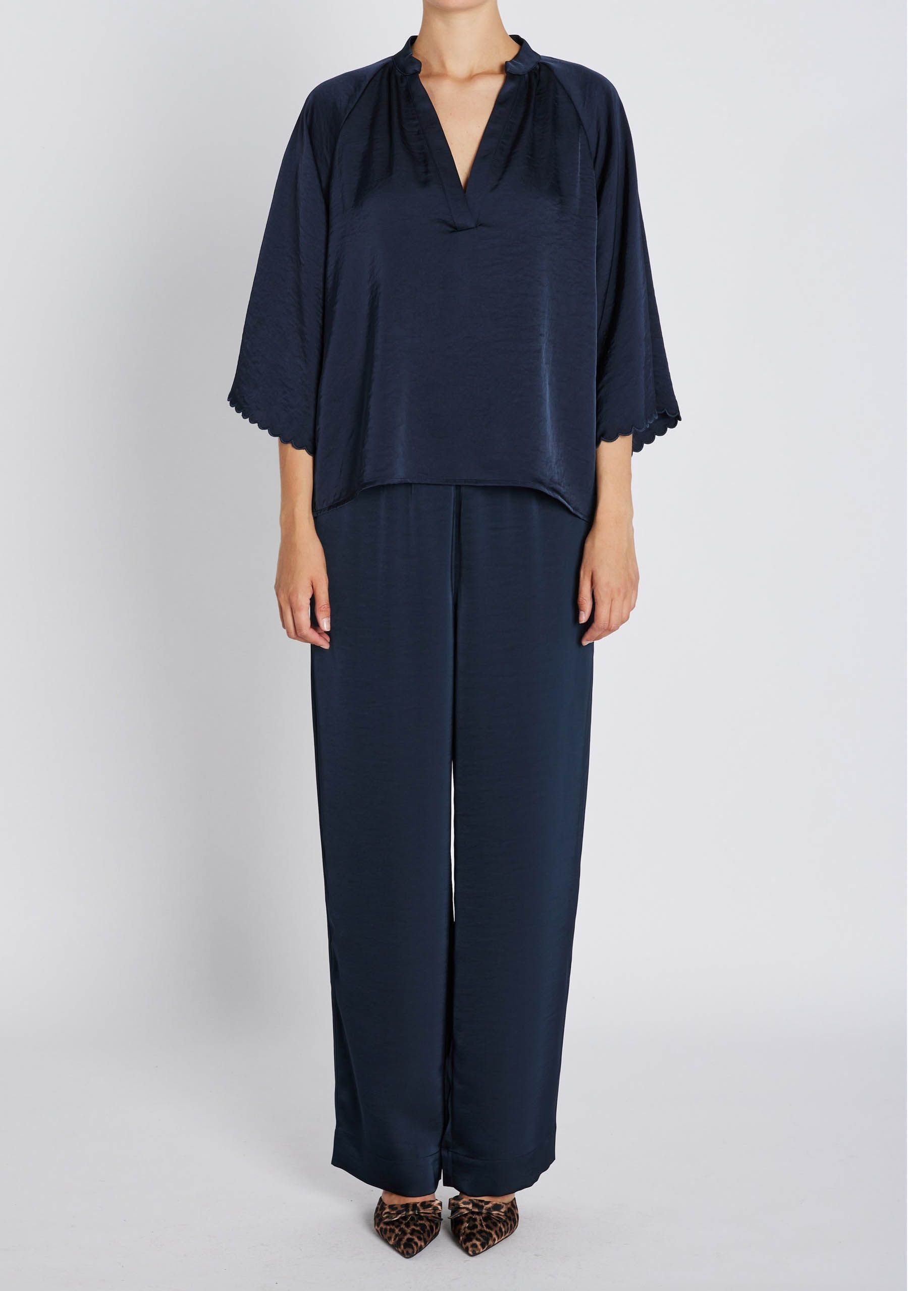 BRUUNS BAZAAR WIJDE PANTALON