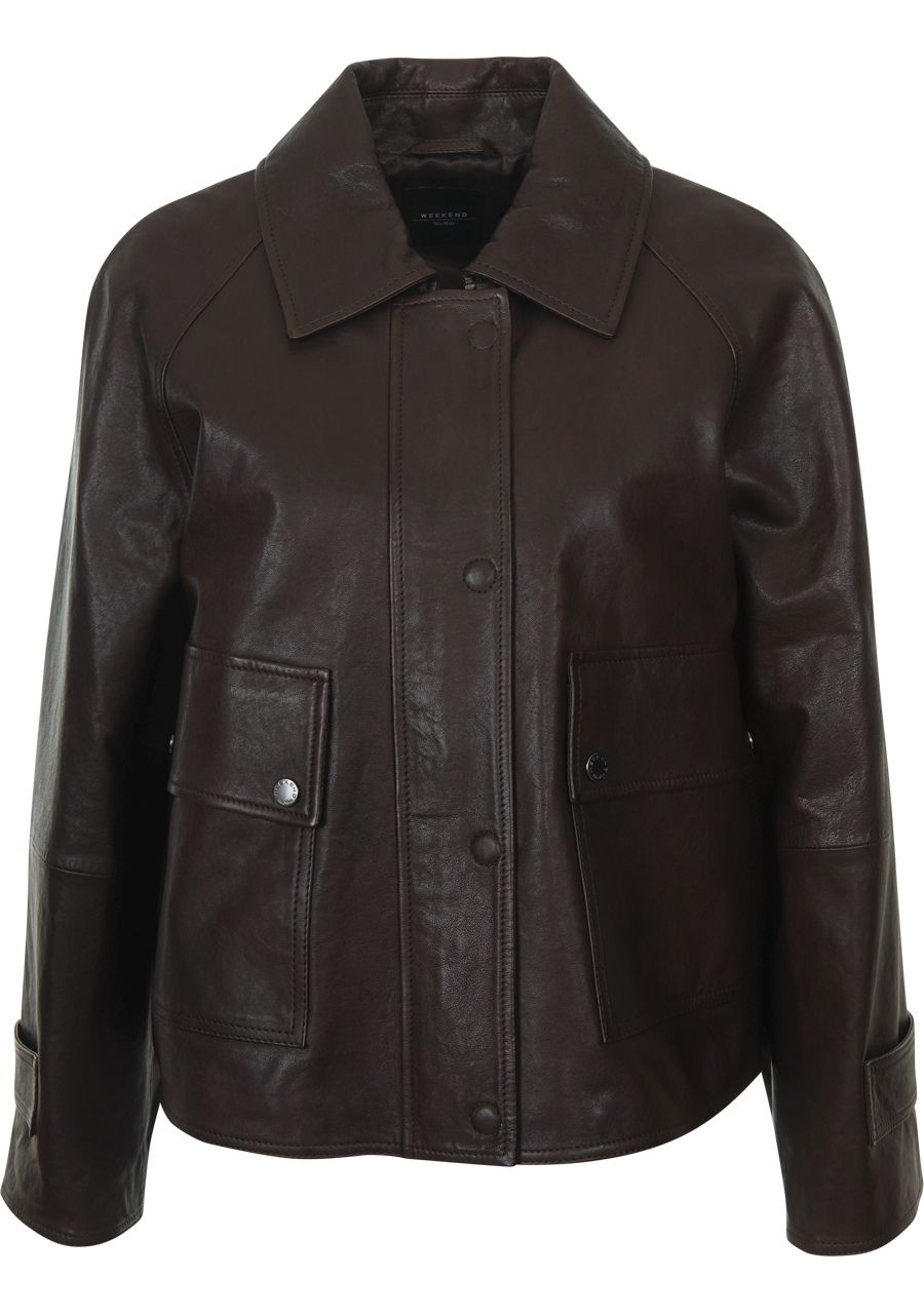 MAX MARA LEER/SUEDE JACK