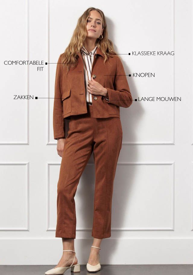 STUDIO ANNELOES LEER/SUEDE JACK