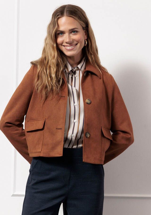 STUDIO ANNELOES LEER/SUEDE JACK