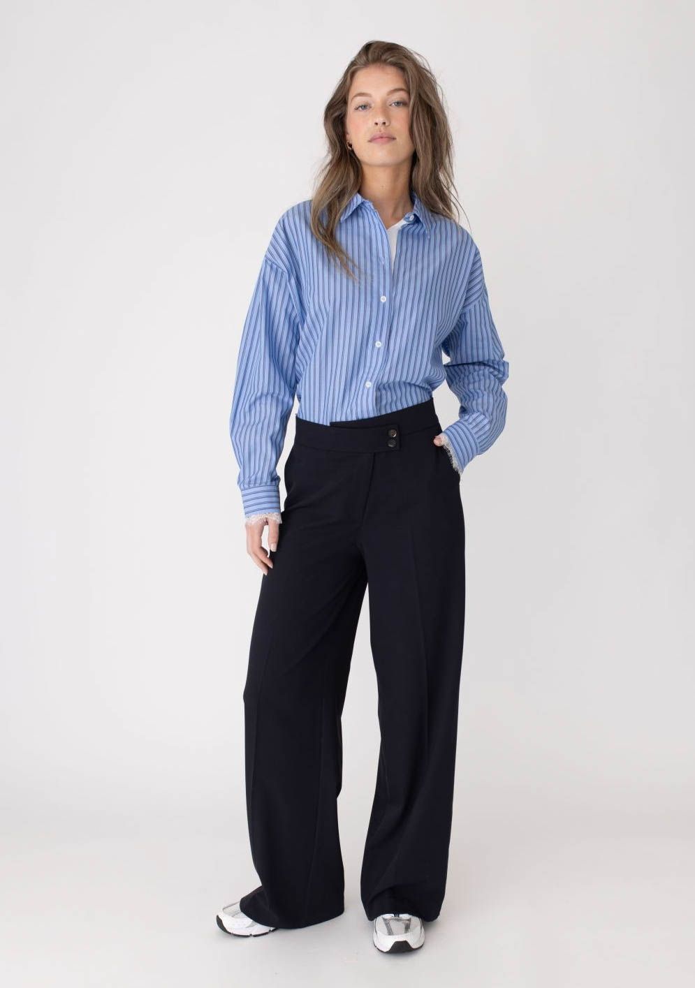 ANNA BLUE WIJDE PANTALON