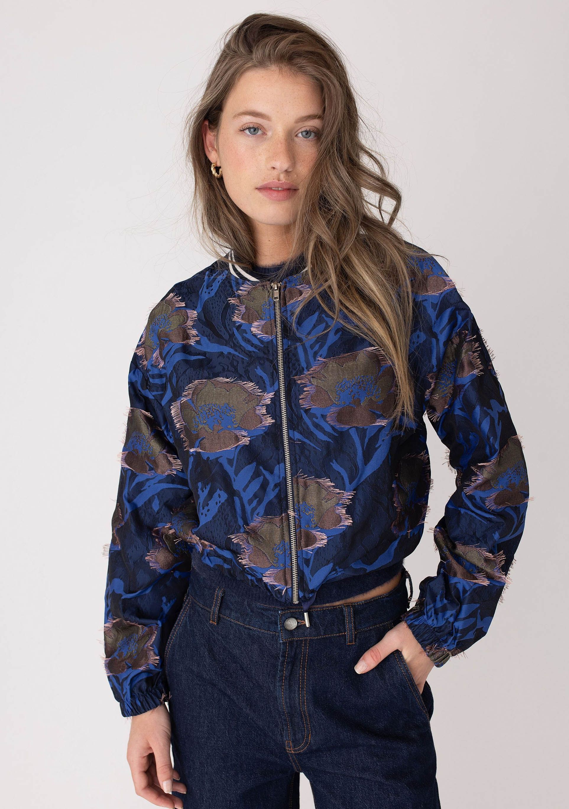 ANNA BLUE BOMBERJACK