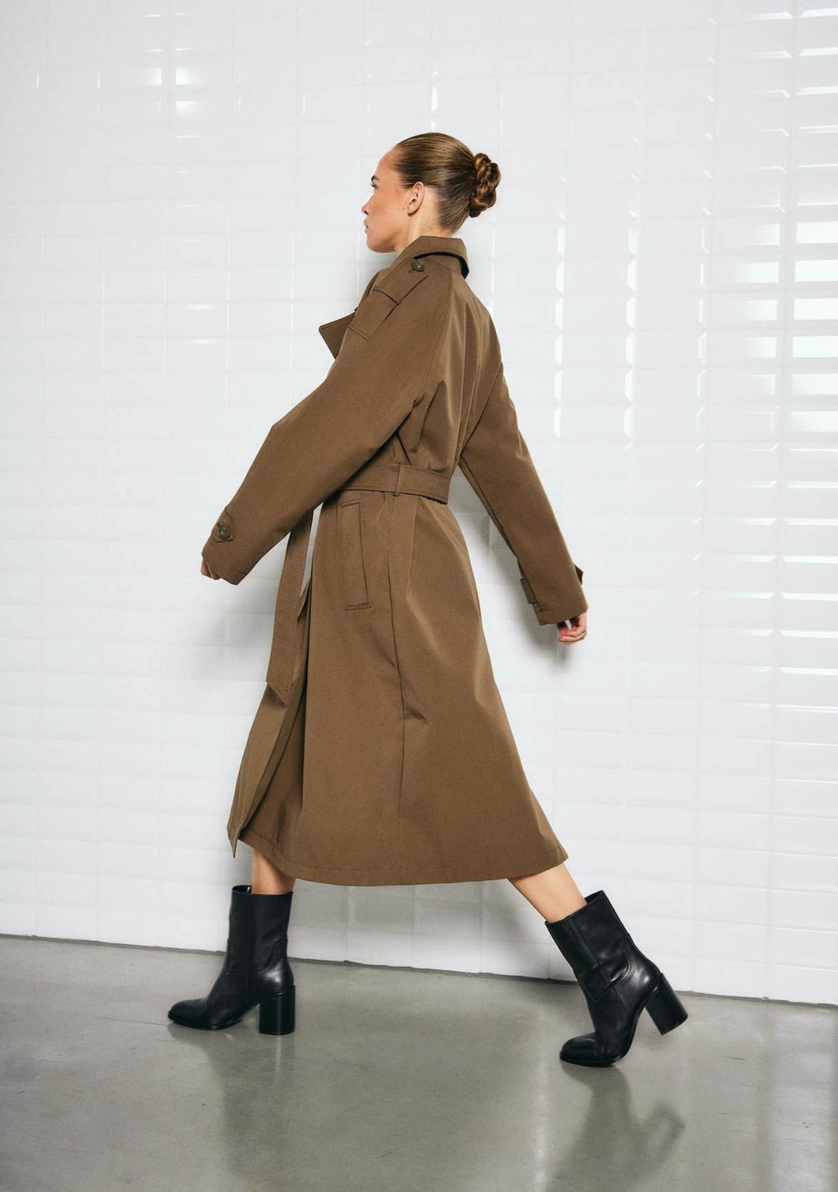 WITH BLACK TRENCHCOAT