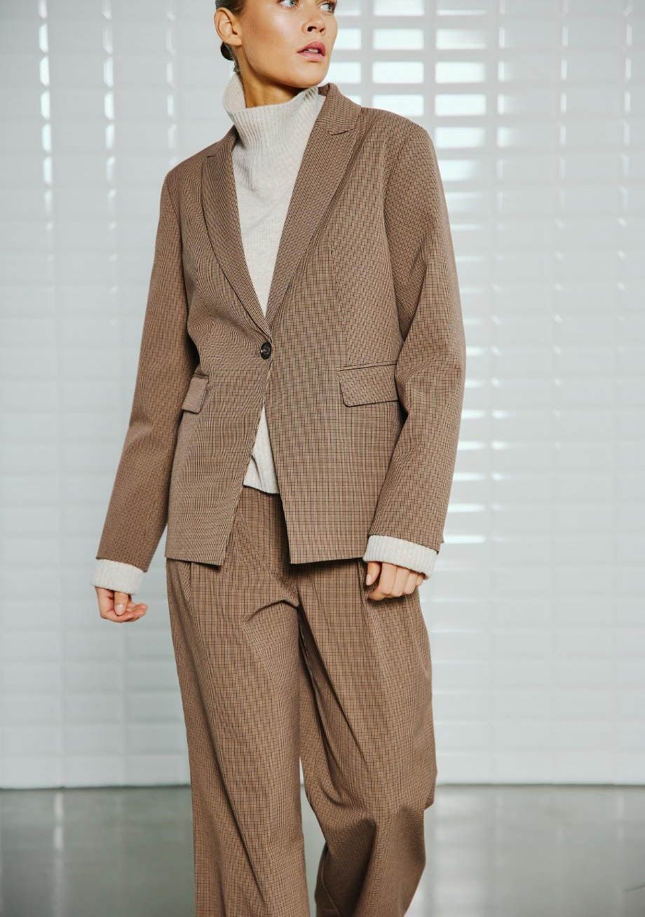 WITH BLACK BLAZER