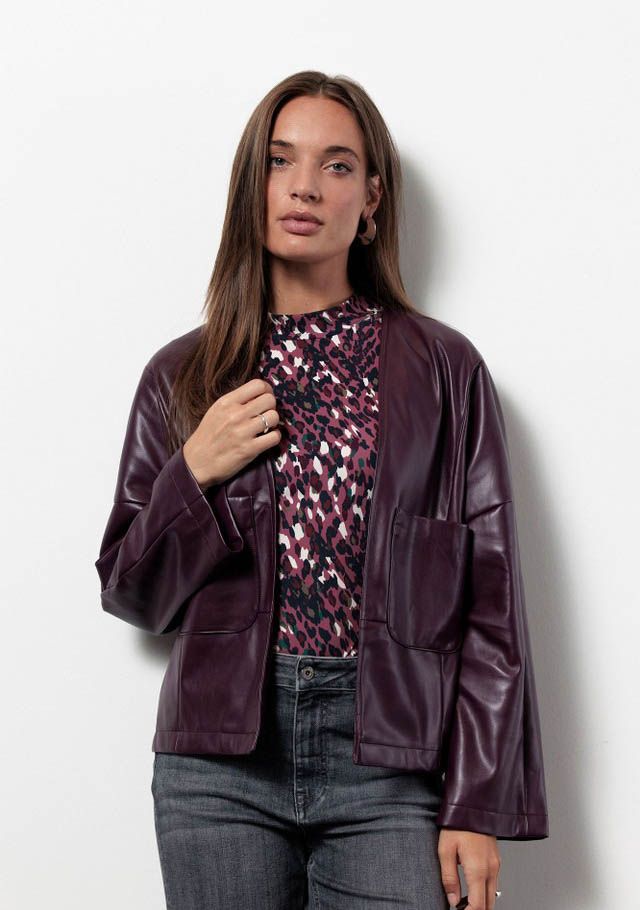 STUDIO ANNELOES LEER/SUEDE JACK