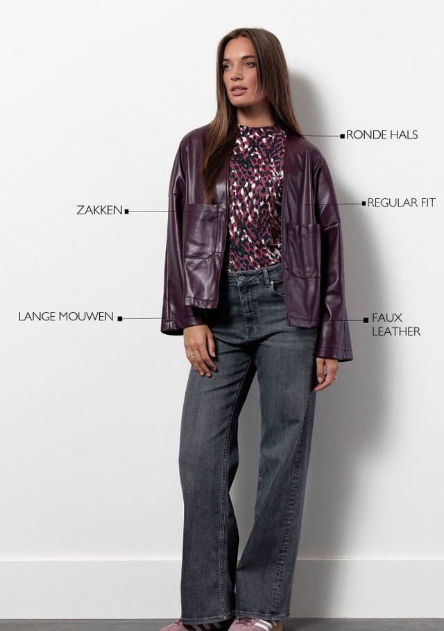 STUDIO ANNELOES LEER/SUEDE JACK