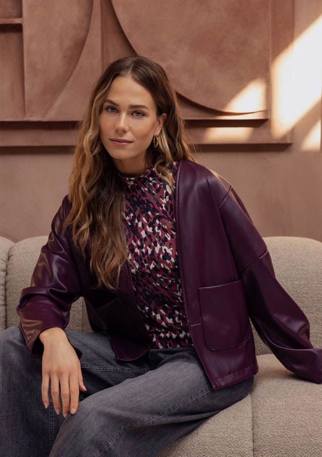 STUDIO ANNELOES LEER/SUEDE JACK