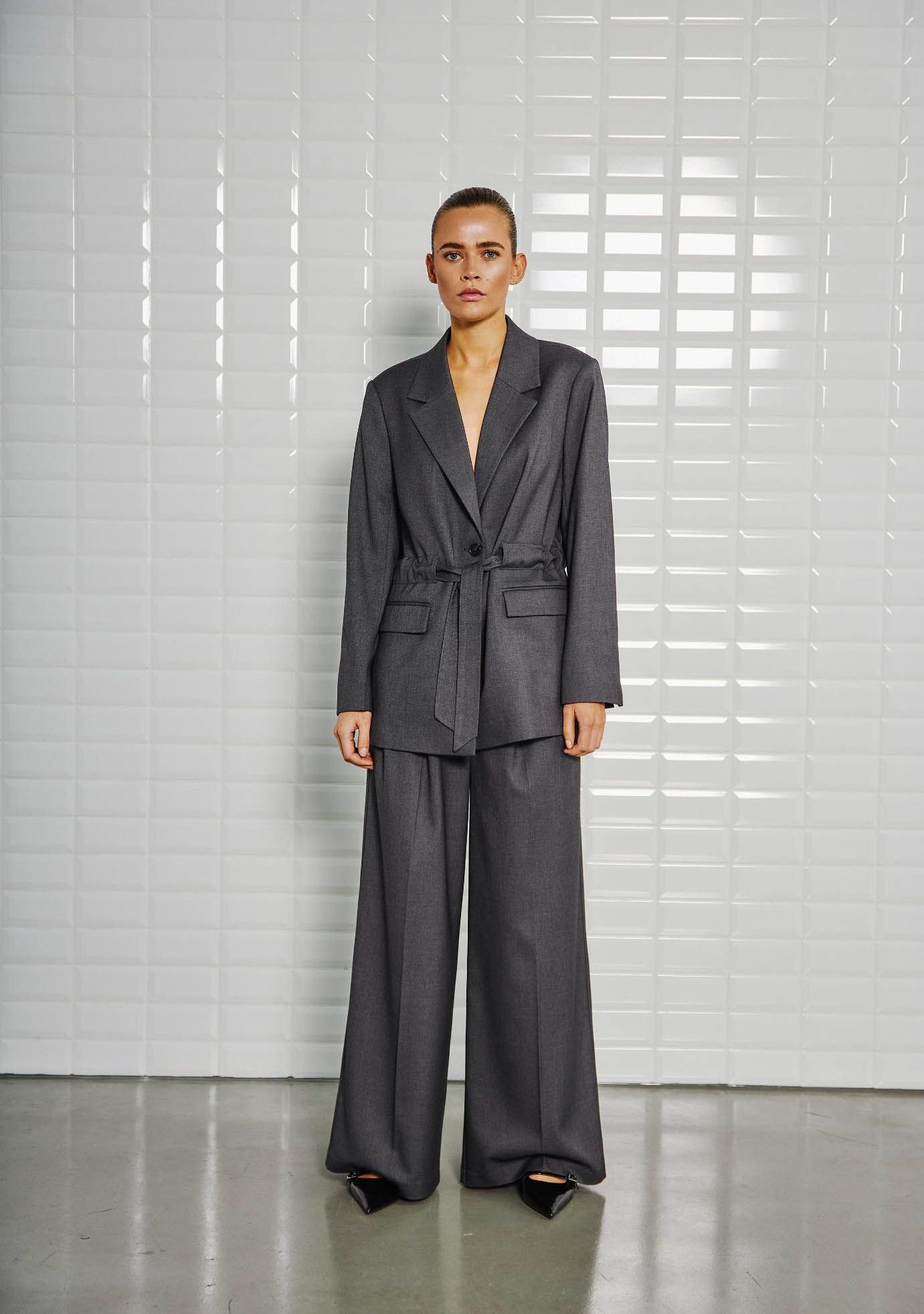 WITH BLACK BLAZER
