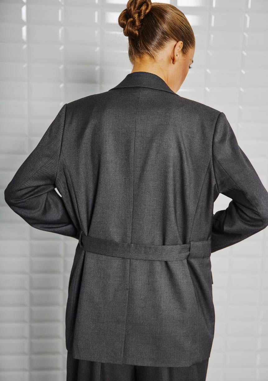 WITH BLACK BLAZER