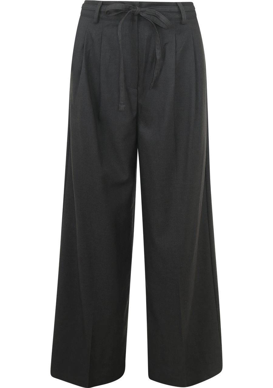 WITH BLACK WIJDE PANTALON