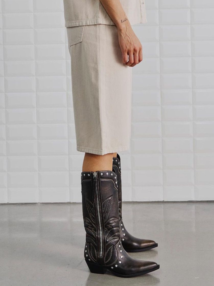 WITH BLACK - BROEK - Beige