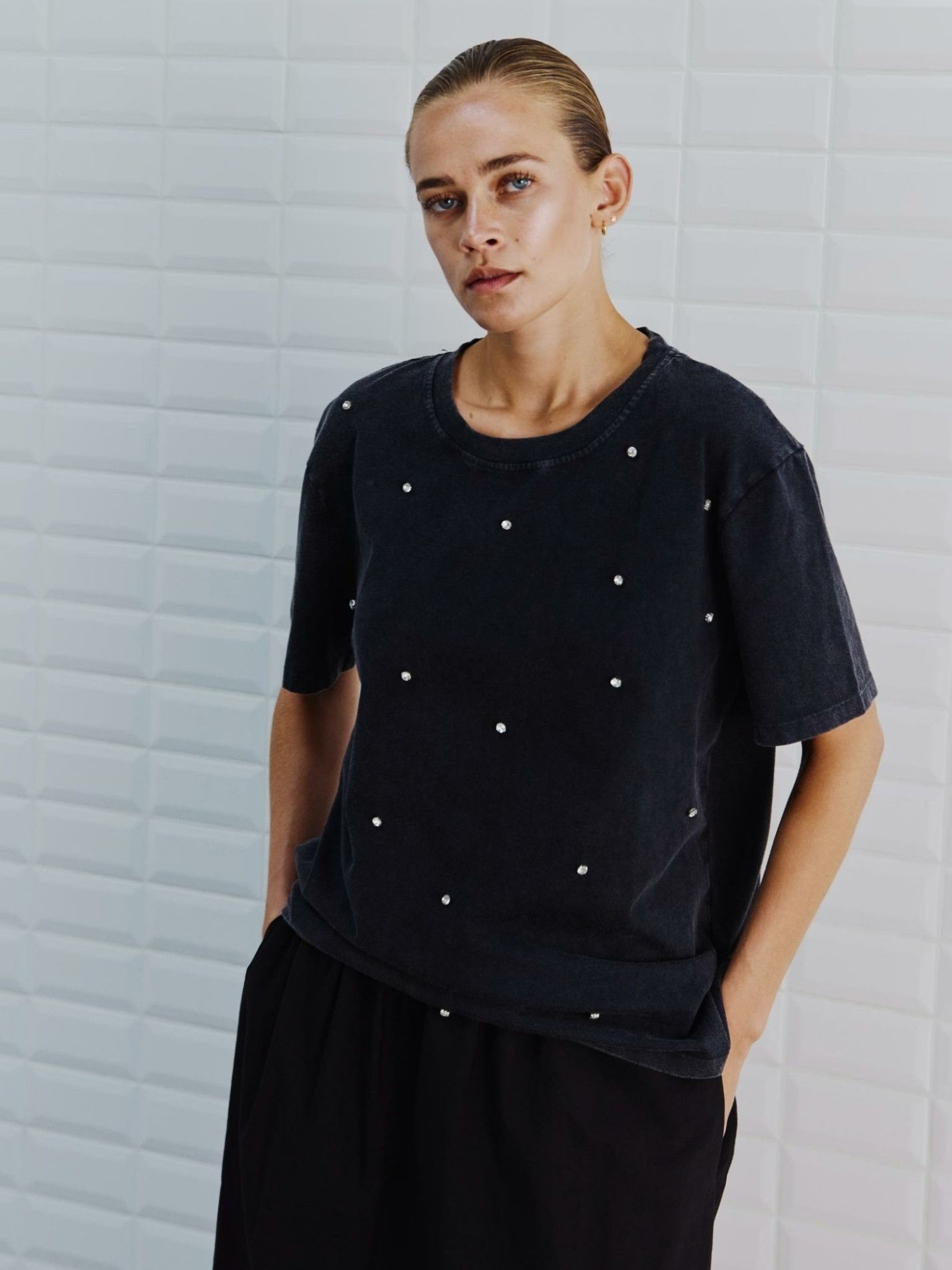 WITH BLACK - SHIRT - Grijs