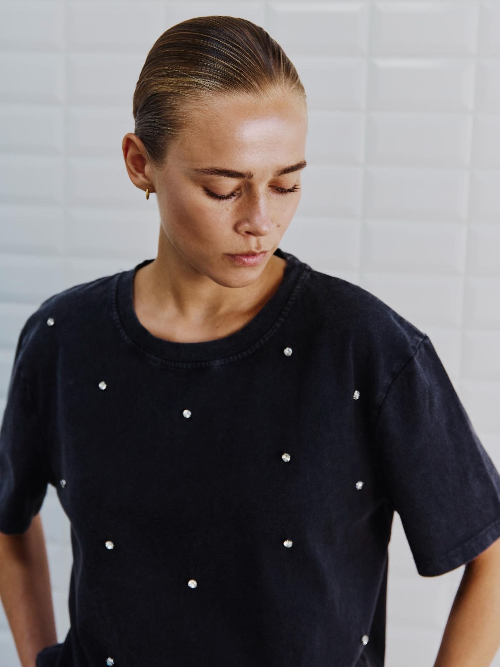 WITH BLACK - SHIRT - Grijs