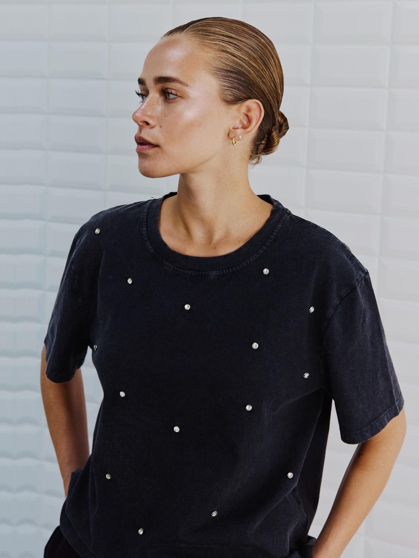 WITH BLACK - SHIRT - Grijs