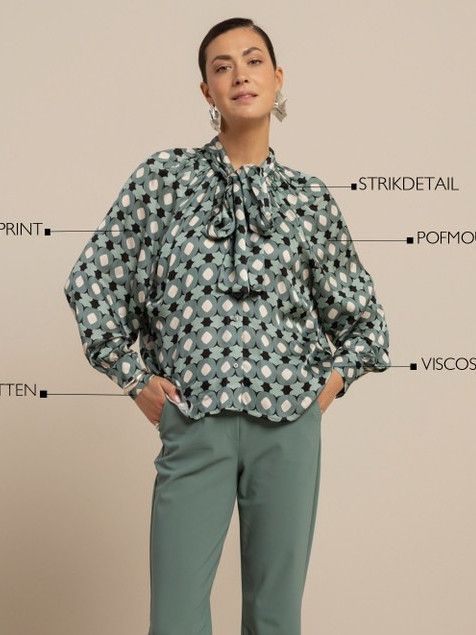 STUDIO ANNELOES - BLOUSE - Groen