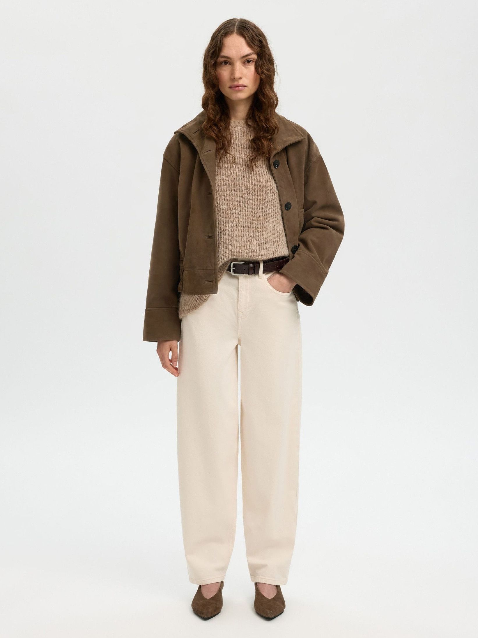 SELECTED FEMME LEER/SUEDE JACK